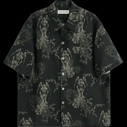 Our Legacy Death Paisley Printed Short-Sleeved Shirt