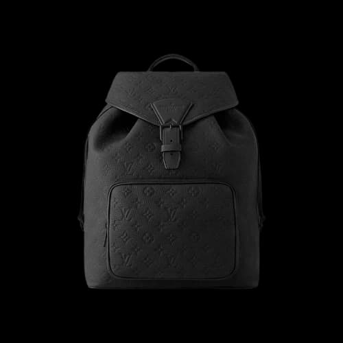 Louis Vuitton Montsouris Backpack 'Black Embossed Taurillon Monogram Cowhide Leather'