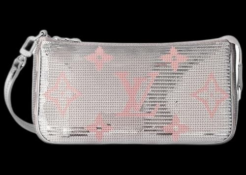 Louis Vuitton Pochette Accessories Silver Pink