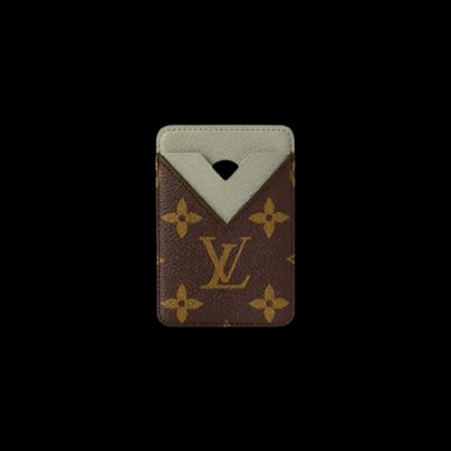 Louis Vuitton Magnetic Card Holder 'Brown Monogram Canvas/AsnièRes Green'
