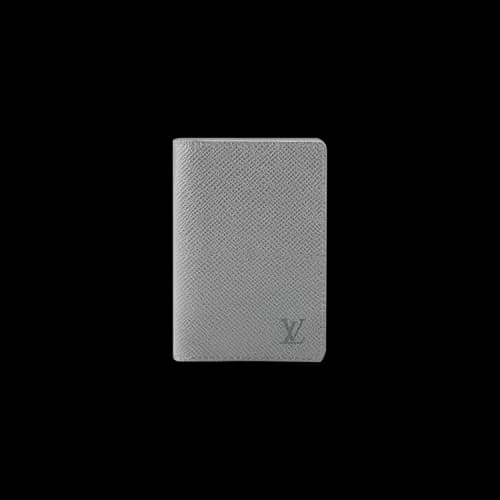 Louis Vuitton Pocket Organizer 'Glacier Gray/Navy Blue Taiga Cowhide Leather'