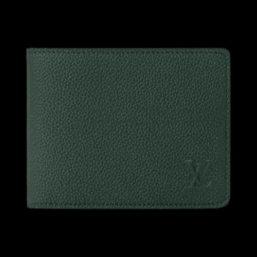 Louis Vuitton Multiple Wallet 'Forest Green Waxy Calfskin Leather'