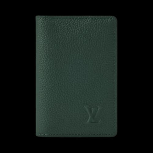 Louis Vuitton Pocket Organizer 'Forest Green Waxy Calfskin Leather'