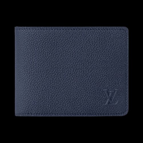Louis Vuitton Multiple Wallet 'Navy Blue Waxy Calfskin Leather'