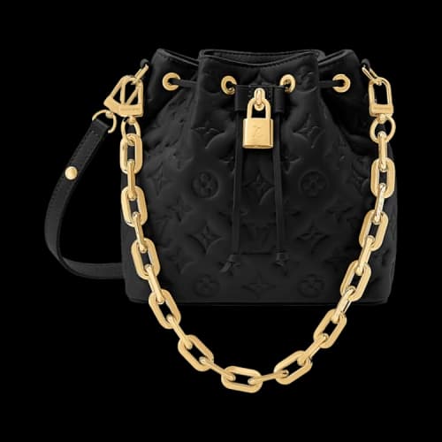 Louis Vuitton Coussin Bucket 'Black Puffy Monogram Calf Leather'