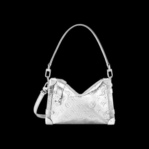 Louis Vuitton Side Trunk MM 'Silver Monogram Embossed Empreinte Cowhide Leather'