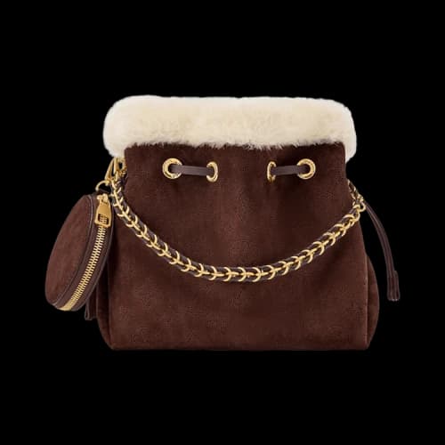 Louis Vuitton Bella 'Chocolate Brown Suede Calfskin Leather And Shearling'