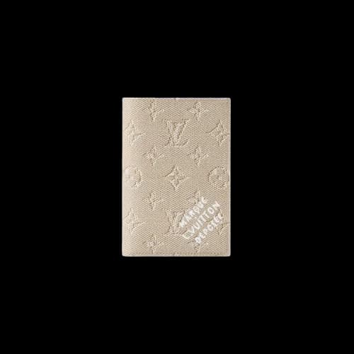 Louis Vuitton Passport Cover 'Linen Monogram Heritage Canvas'