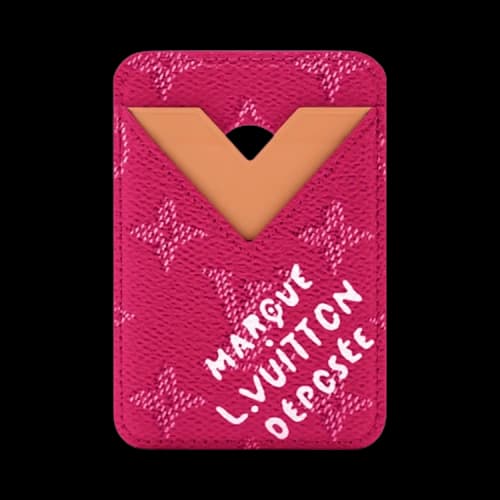 Louis Vuitton Magnetic Card Holder 'Rose Pondichery Monogram Canvas'
