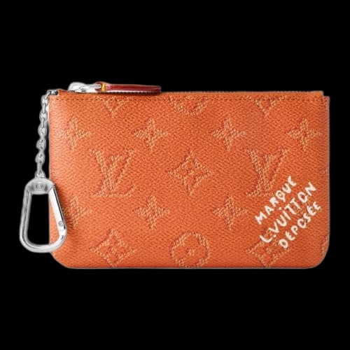 Louis Vuitton Key Pouch S 'Orange Monogram Canvas'