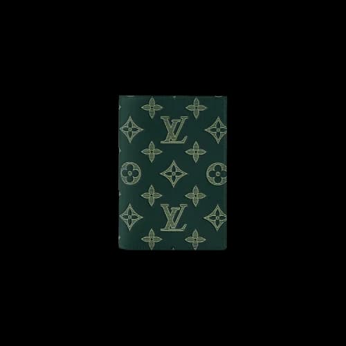 Louis Vuitton Passport Cover 'Forest Green Monogram Shadow Calfskin Leather'
