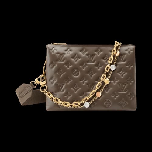 Louis Vuitton Coussin PM 'Dark Clay Puffy Monogram Lambskin Leather'