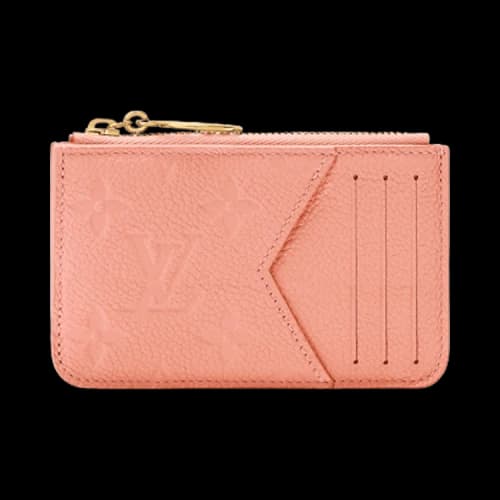 Louis Vuitton Romy Card Holder 'Peach Monogram Embossed Empreinte Cowhide Leather'