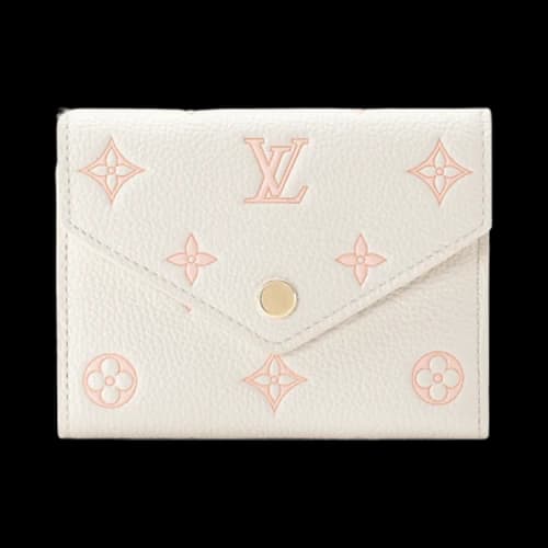 Louis Vuitton Victorine Wallet 'Monogram Milky White/Peach Empreinte Cowhide Leather'