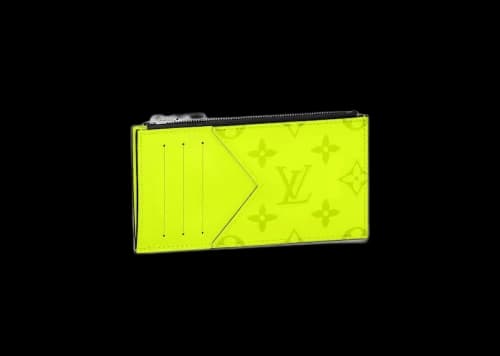 Louis Vuitton Coin Card Holder Neon Yellow
