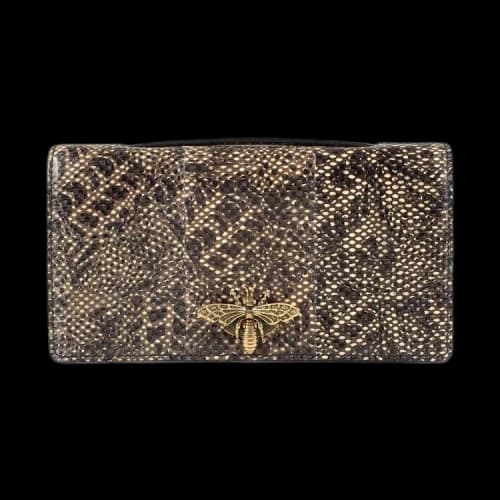 Dior Leather Embellished Pouchette Clutch 'Snakeskin'
