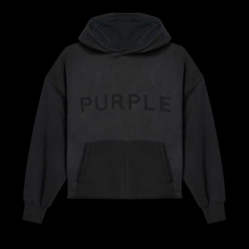 PURPLE BRAND Shadow Wordmark Oversized Hoodie 'Black'