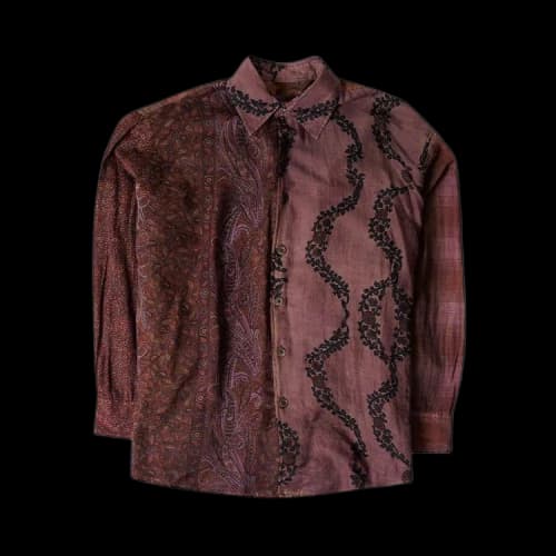 Our Legacy Antique Wallpaper Print Borrowed Shirt 'Brown'
