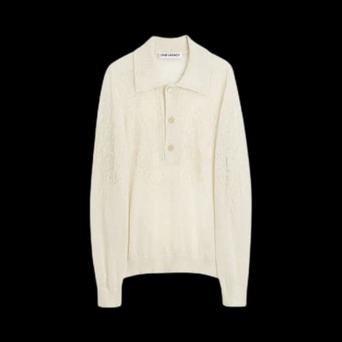 Our Legacy Big Piquet Polo Sweater 'Cream'