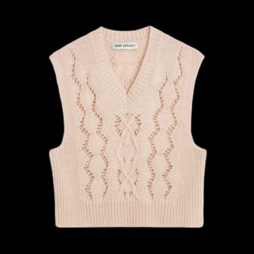 Our Legacy Cable Michigan Tank Vest 'Pink'
