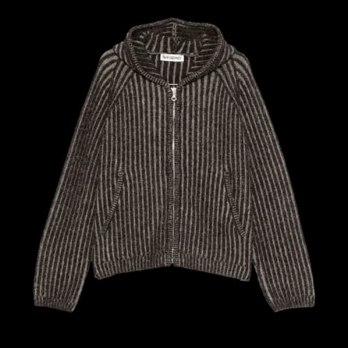 Our Legacy Level Hood Stripe Isels Wool Coat Vanise Brown