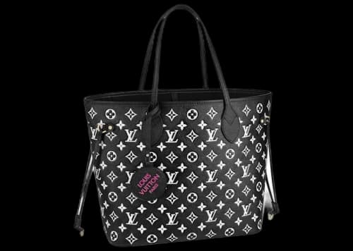 Louis Vuitton Neverfull MM Black/White