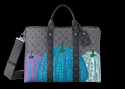 Louis Vuitton LV x YK Weekend Tote Pumpkin Print