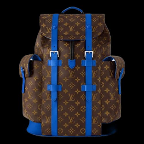 LOUIS VUITTON Christopher MM Monogram Macassar Canvas 'Brown Blue'