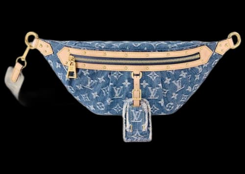 Louis Vuitton High Rise Bumbag Monogram Denim Blue