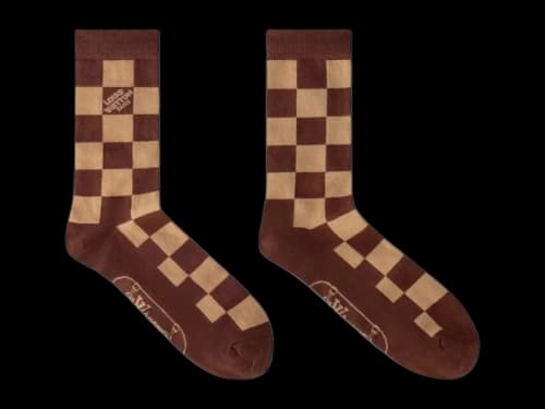 Louis Vuitton x Nigo Damier Skate Socks Brown
