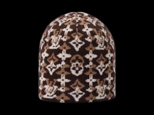 Louis Vuitton Crush Monogram Overlap Beanie Brown
