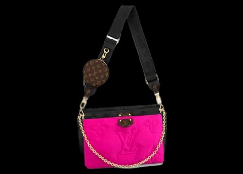 Louis Vuitton Maxi Multi Pochette Accessories Black/Fuchsia