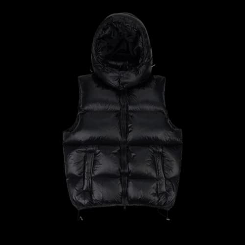 PURPLE BRAND Nylon Puffer Vest 'Black'