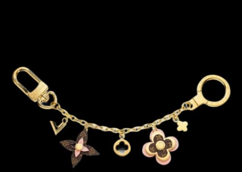 Louis Vuitton Blooming Flowers Chain Bag Charm and Key Holder Pink