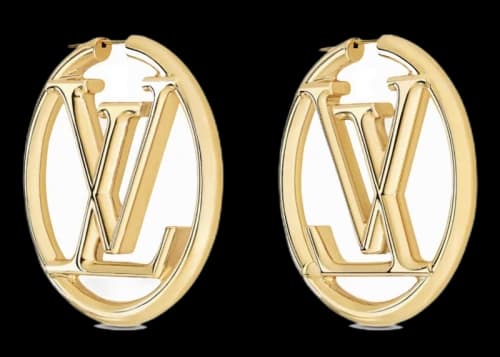Louis Vuitton Louise Hoop Earrings Gold