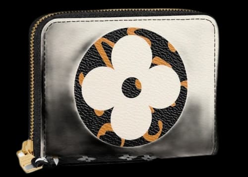 Louis Vuitton Zippy Coin Purse Monogram Giant Jungle Ivory Beige Multicolor