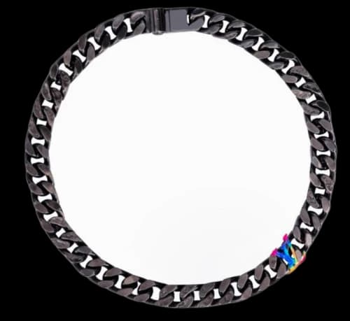 Louis Vuitton LV Rainbow Chain Necklace Ruthenium
