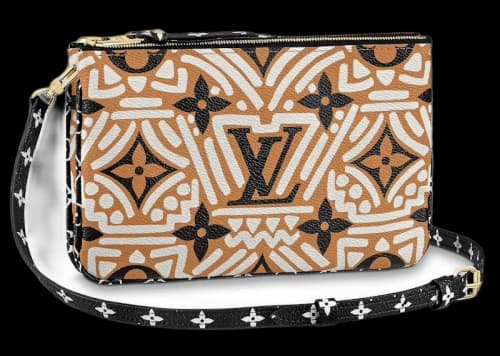 Louis Vuitton Crafty Double Zip Pochette Caramel/Cream