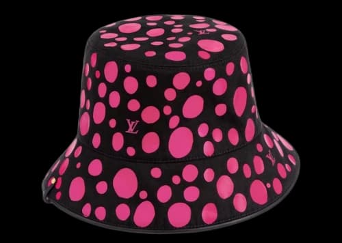 Louis Vuitton LV x YK Reversible Infinity Dot Bucket Hat Black/Fuchsia