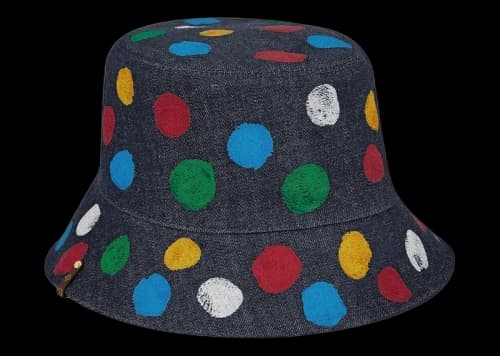 Louis Vuitton x Yayoi Kusama Reversible Painted Dots Bucket Hat Denim Blue