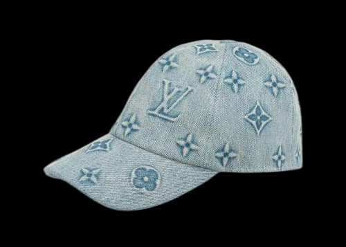Louis Vuitton Monogram Washed Denim Cap Blue Denim