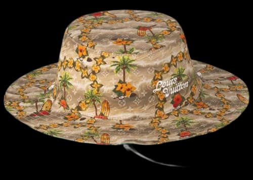 Louis Vuitton Surfin' Monogram Explorer Reversible Bucket Hat Beige