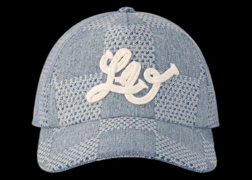 Louis Vuitton Damier Denim 3D Cap Blue Deim