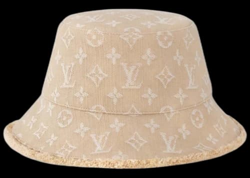 Louis Vuitton Monogram Denim Bucket Hat Beige Sable