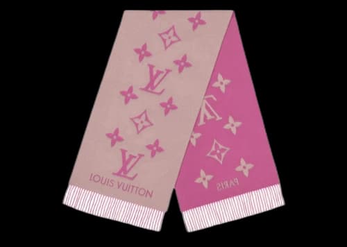 Louis Vuitton Reykjavik Scarf White Rose Pink