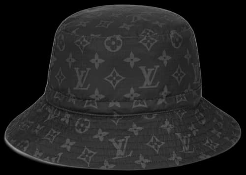 Louis Vuitton Monogram Packable Bucket Hat Black
