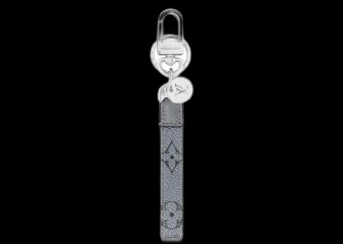 Louis Vuitton Monogram Slim Dragonne Bag Charm And Key Holder Gunmetal Gray