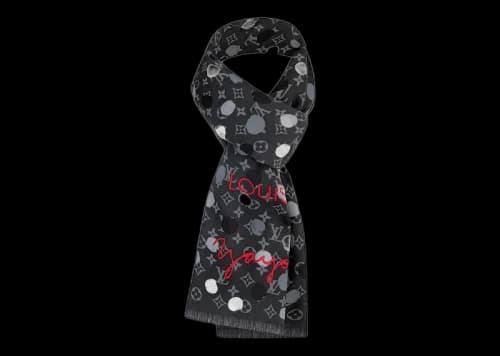 Louis Vuitton x Yayoi Kusama Painted Dots Stole Black/Red