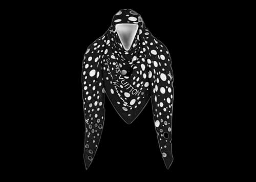 Louis Vuitton x Yayoi Kusama Infinity Dots Shawl Black/White