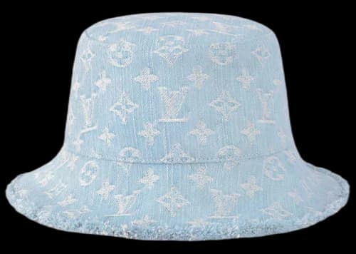 Louis Vuitton Monogram Denim Bucket Hat Denim Blue